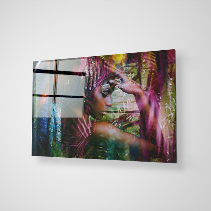 Wallity Cuadro Decorativo de Vidrio Templado Multicolor 70 x 100 cm